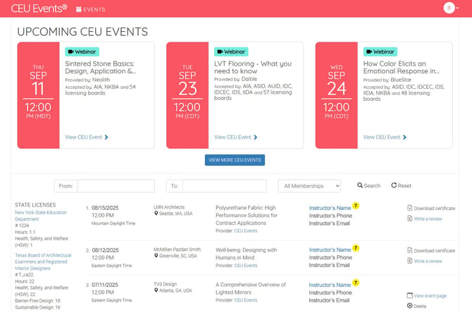 Attendee-Account-Dashboard